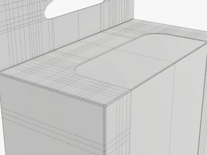 Retail Hanging Cardboard Display Box 07 3D Model