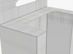 Retail Hanging Cardboard Display Box 07 Modelo 3D
