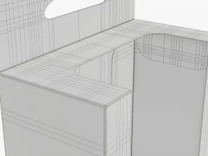 Retail Hanging Cardboard Display Box 07 3D Model