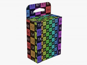 Retail Hanging Cardboard Display Box 07 3D Model