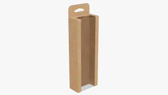 Retail Hanging Cardboard Display Box 08 3D Модель .c4d .max .obj .3ds .fbx .stl .blend 