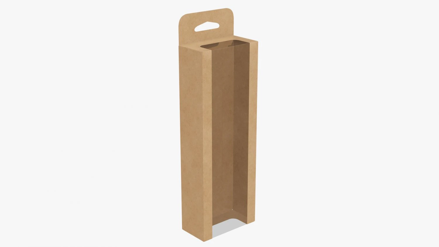 Retail Hanging Cardboard Display Box 08 3D Model .c4d .max .obj .3ds .fbx .stl .blend 