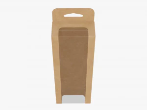 Retail Hanging Cardboard Display Box 08 3D Model