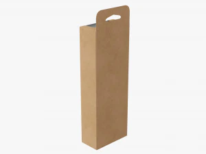 Retail Hanging Cardboard Display Box 08 3D Model