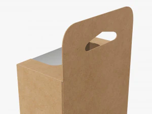 Retail Hanging Cardboard Display Box 08 3D Model