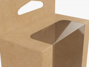 Retail Hanging Cardboard Display Box 08 3D Model