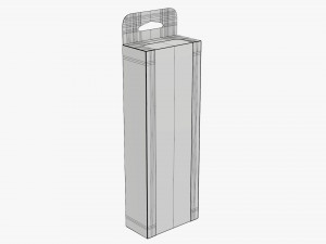 Retail Hanging Cardboard Display Box 08 3D Модель