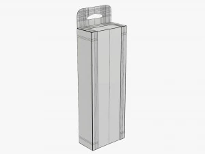 Retail Hanging Cardboard Display Box 08 3D Model