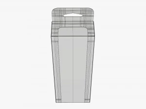 Retail Hanging Cardboard Display Box 08 3D Model