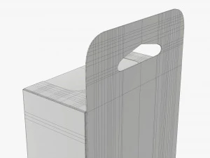 Retail Hanging Cardboard Display Box 08 3D Model