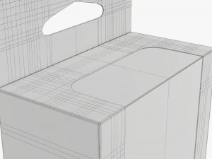 Retail Hanging Cardboard Display Box 08 3D Model