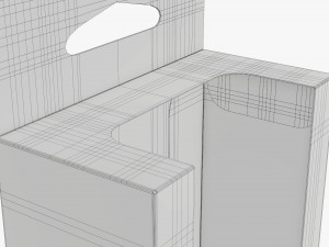 Retail Hanging Cardboard Display Box 08 3D Модель