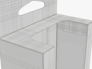 Retail Hanging Cardboard Display Box 08 3D Model