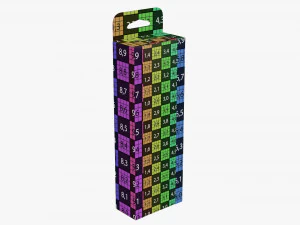 Retail Hanging Cardboard Display Box 08 3D Model
