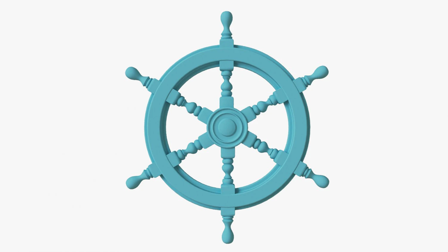 Ship Steering Wheel 3D Model .c4d .max .obj .3ds .fbx .stl .blend 