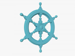 Ship Steering Wheel 3D Model
