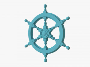 Ship Steering Wheel 3D 모델