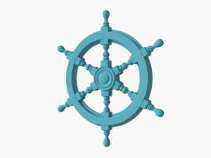 Ship Steering Wheel 3D Model