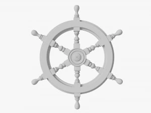 Ship Steering Wheel 3D Model
