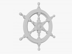 Ship Steering Wheel 3D 모델