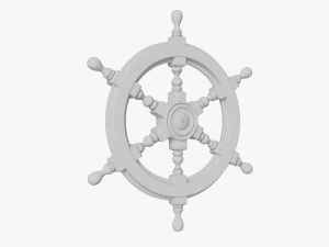 Ship Steering Wheel 3D Model