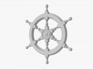 Ship Steering Wheel 3D Model