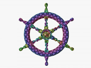 Ship Steering Wheel 3D 모델