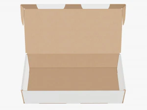 Shipping Bottle Box Opened 3D Model