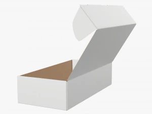 Shipping Bottle Box Opened 3D Model