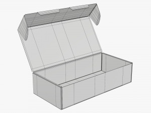 Shipping Bottle Box Opened Model 3D