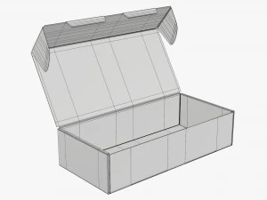 Shipping Bottle Box Opened 3D Model