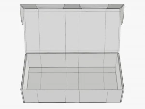 Shipping Bottle Box Opened 3D Model