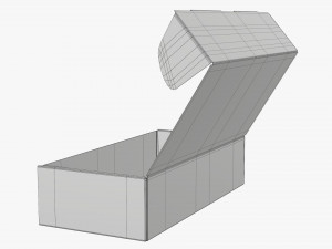 Shipping Bottle Box Opened Model 3D