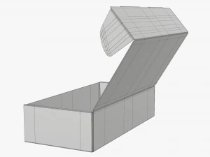 Shipping Bottle Box Opened 3D Model