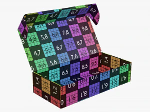 Shipping Bottle Box Opened 3D Model