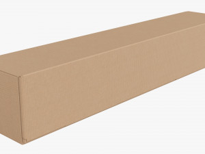 Shipping Bottle Box Tall Closed 3D 모델