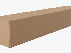 Shipping Bottle Box Tall Closed 3D 모델