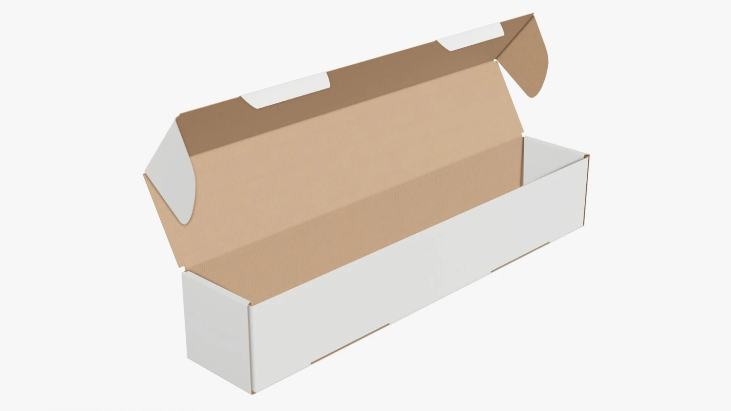 Shipping Bottle Box Tall Opened 3D Model .c4d .max .obj .3ds .fbx .stl .blend 
