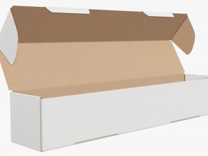 Shipping Bottle Box Tall Opened 3D Model