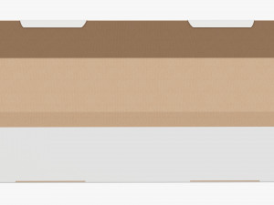 Shipping Bottle Box Tall Opened Modelo 3D