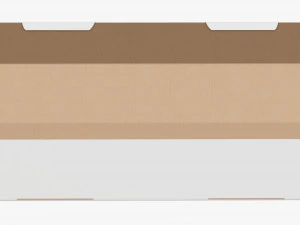 Shipping Bottle Box Tall Opened 3D Model