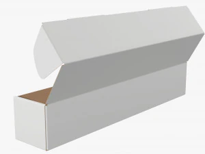Shipping Bottle Box Tall Opened 3D Model