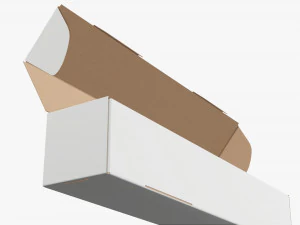 Shipping Bottle Box Tall Opened 3D Model