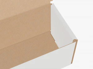 Shipping Bottle Box Tall Opened 3D Model