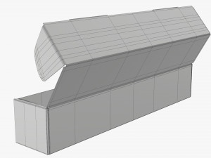 Shipping Bottle Box Tall Opened Modelo 3D