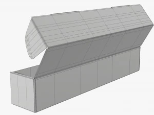 Shipping Bottle Box Tall Opened 3D Model
