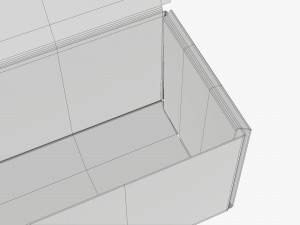 Shipping Bottle Box Tall Opened Modelo 3D