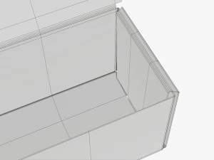 Shipping Bottle Box Tall Opened 3D Model