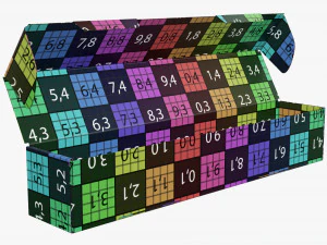 Shipping Bottle Box Tall Opened 3D Model