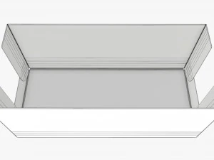Short Shelf Tray Cardboard Box 3D Model
